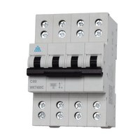 80A B Curve 4 Pole Twin Screw Terminal MCB (WKT480B)