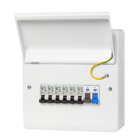6 Usable Way Consumer Unit with Main Switch & 6 MCBs (WMCU08/6)