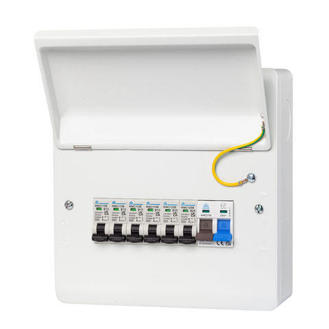 6 Way Metal Consumer Unit with Main Switch (WMCU08/6)