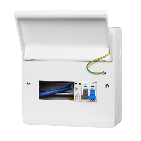 WME 8 Module Surge Protected Metal Enclosure – 100A Main Switch + SPD (WME08/SP)