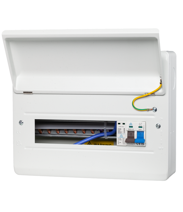 WME 10 Module Surge Protected Metal Enclosure – 100A Main Switch + SPD (WME10/SP)