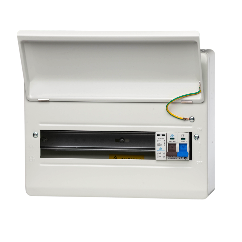 WME 16 Module Surge Protected Metal Enclosure – 100A Main Switch + SPD (WME16/SP)