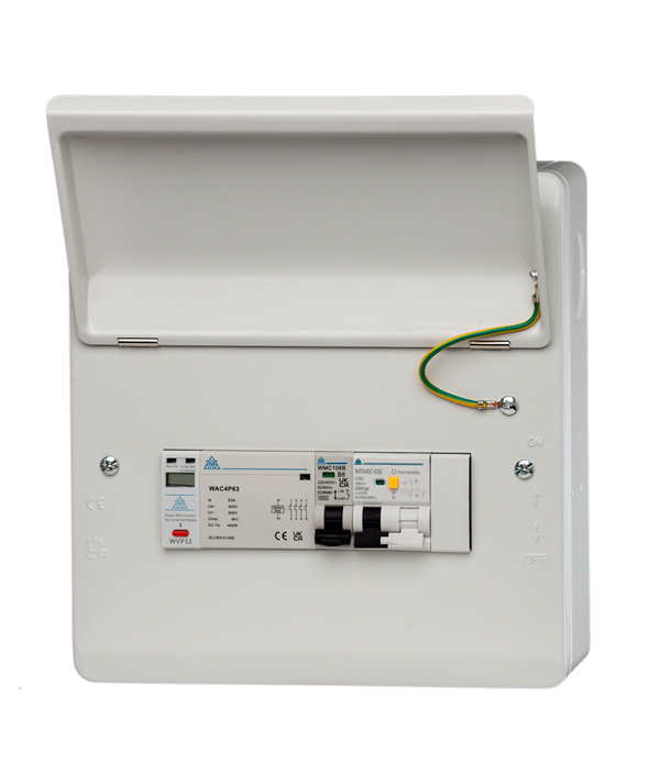 PME Fault Detection Metal Consumer Unit with variants of RCBO/SPD/MCB