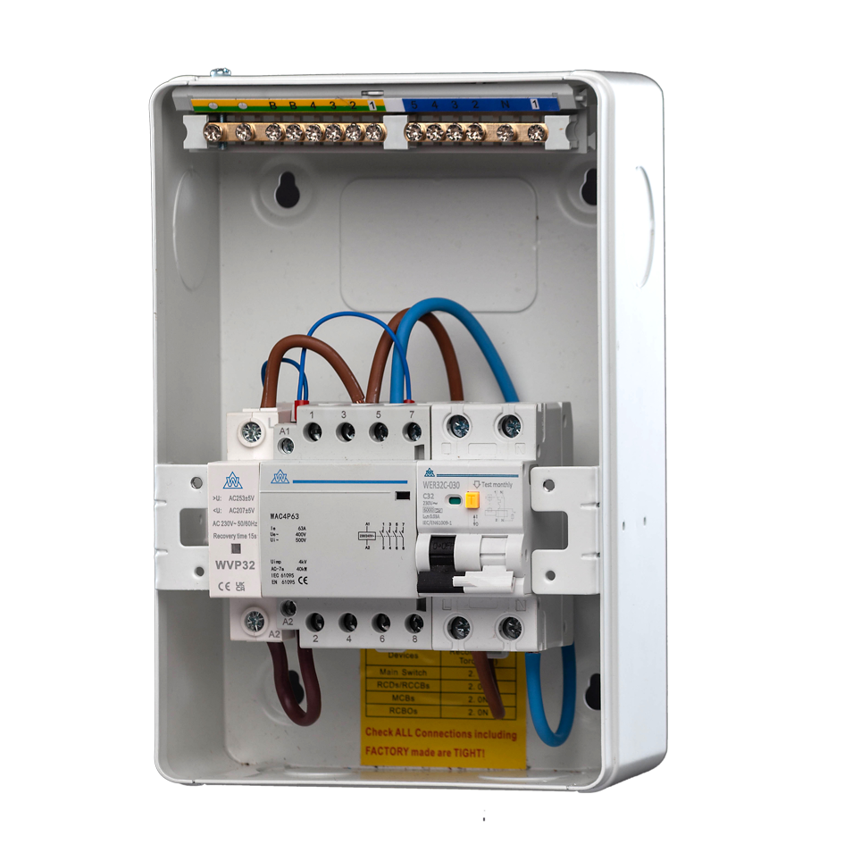 PME Fault Detection Metal Consumer Unit – 40A MCB (WMKPME08/SP-C40)