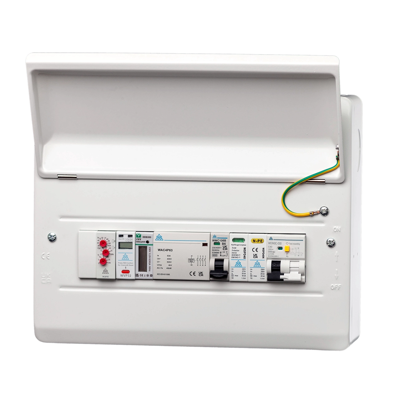 PME Consumer Unit with Load Balancing & kWh Meter (WMEPME12/LB)