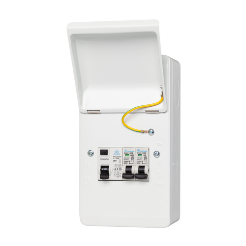 LIVE 4 Way Metal Consumer Unità, 6 Moduli, 63A 30mA RCD, 1x6A, 1x16A, 2x32A MCB - Foto 11