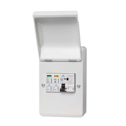4 Way Metal EV Protection Unit – 32A B Curve A-Type RCBO + SPD (WMRC32BSP)