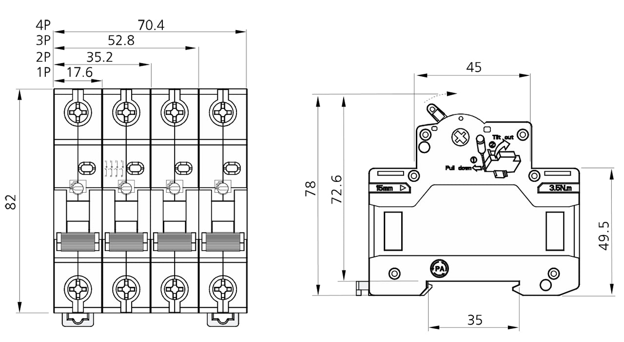 2 Pole 100A Main Switch (WMS2100)
