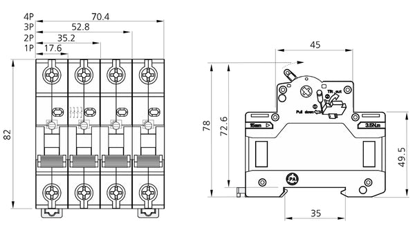 2 Pole 100A Main Switch