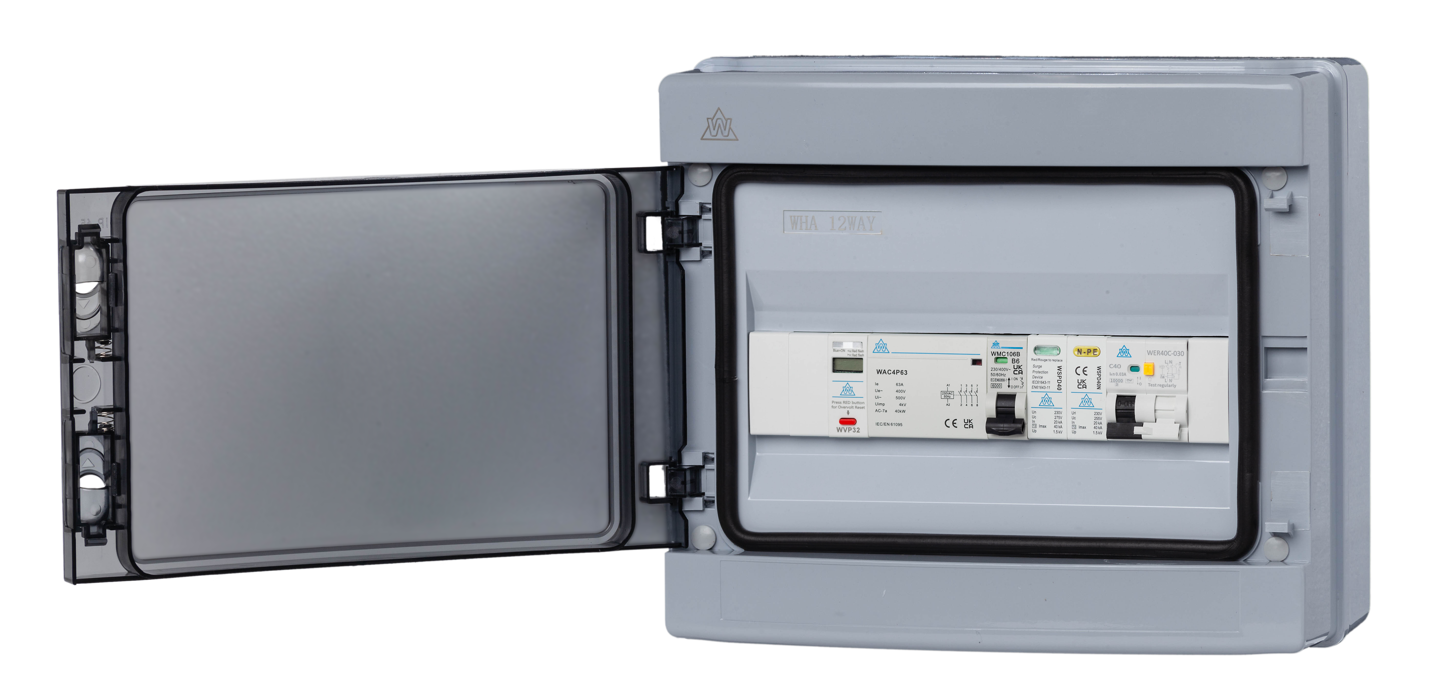 IP65 PME Consumer Unit – 40A MCB (WPKPME08/C40)