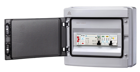 PME Consumer Unit with Load Balancing & kWh Meter, IP65 (WPEPME12/LBK)