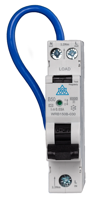 A Type Mini RCBO & Single Module 6A-40A B Curve 30mA High Immunity