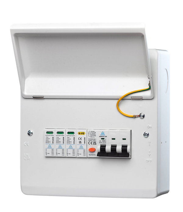 3 Phase SPD Unit with 63A MCB | Type 2 Surge Protection