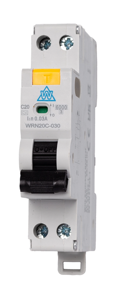 Single Module 2 Pole RCBO 32A C Curve WRN32C-030