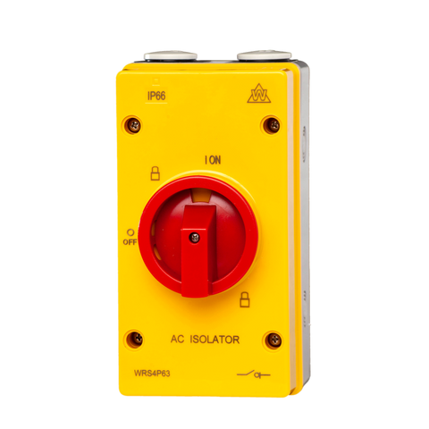 WRS4P40 – 40A 4 Pole AC Rotary Isolator, IP66