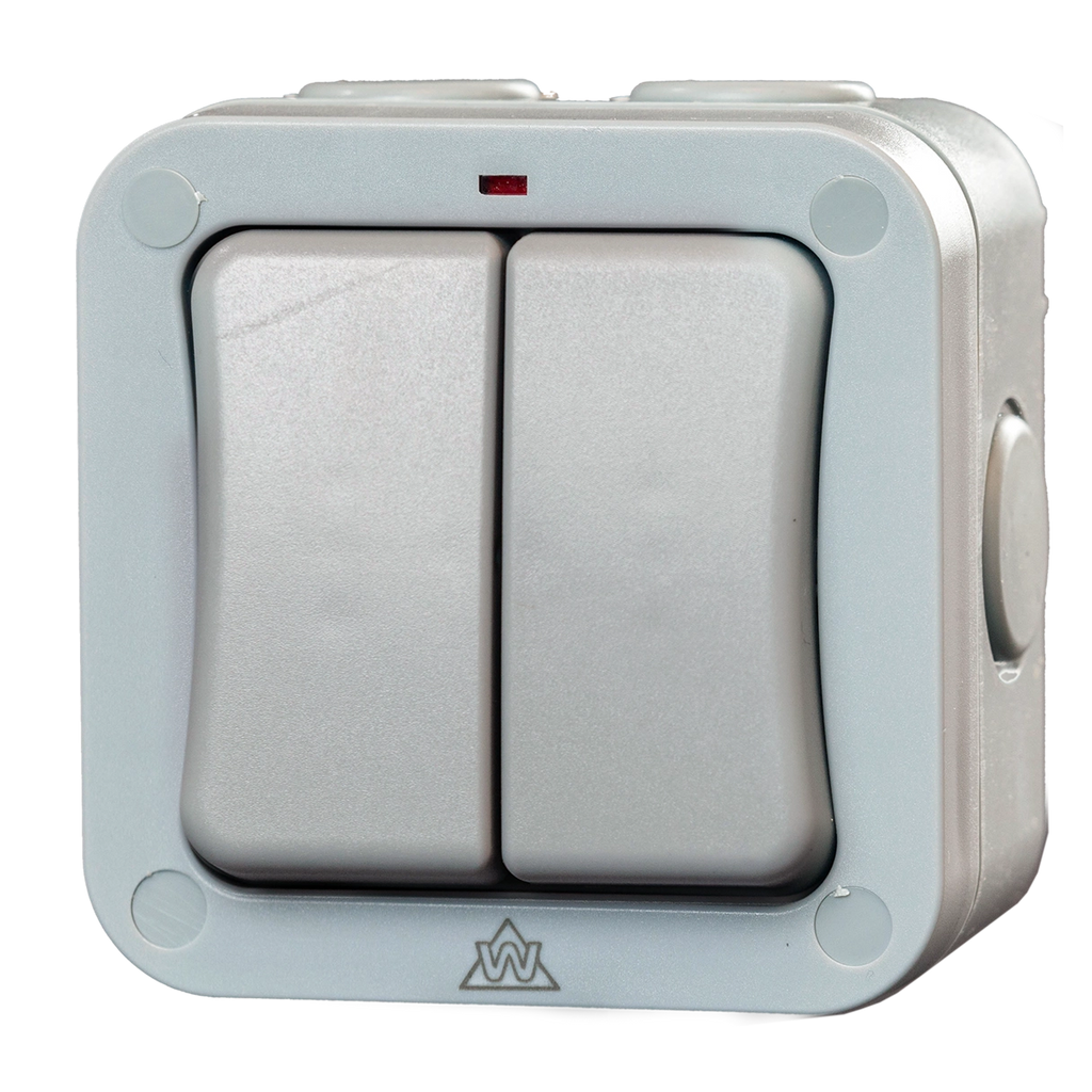 20A Weatherproof IP65 2 Gang 2 Way Switch (WS2G2W)