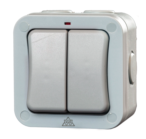 20A Weatherproof IP65 2 Gang 2 Way Switch (WS2G2W)