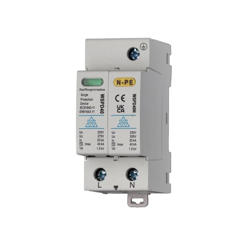 2 Pole Type 2 Surge Protection Device – 40kA SPD (WSPD240)