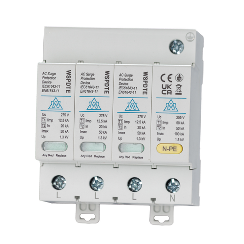 WSPDTE-4 Surge Protection Device (3P+N, Type 1+2)