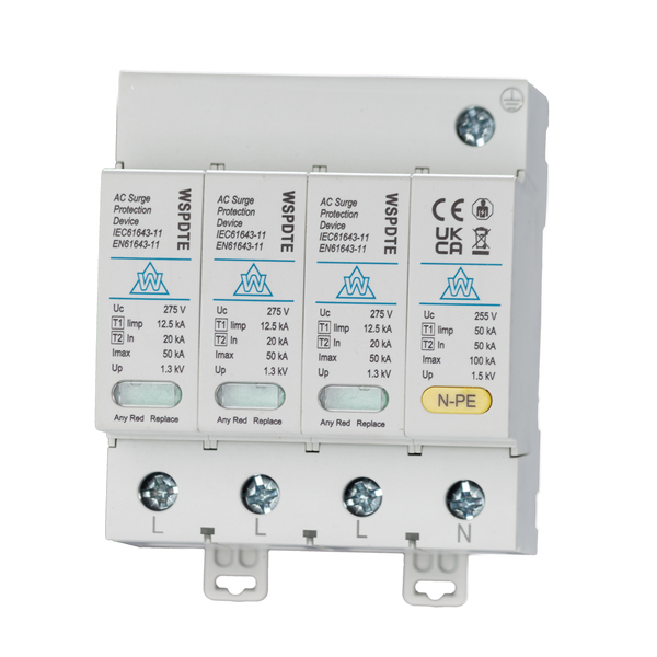 WSPDTE-4 Surge Protection Device (3P+N, Type 1+2)