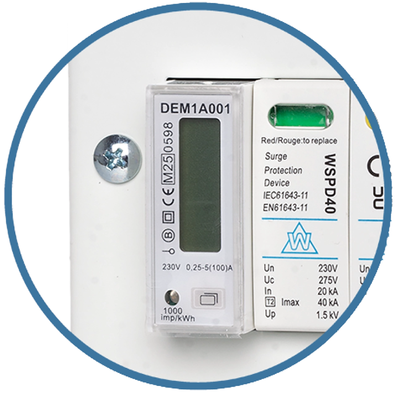 EV Connection Unit – 100A Main Switch + 32A B Curve MCB + SPD + kWh Meter (WSRC532BSP)