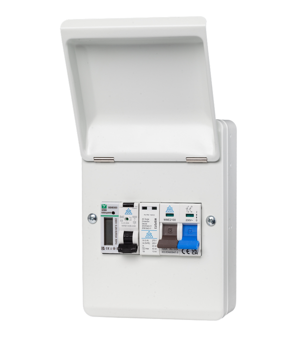 EV Connection Unit with 100A Main Switch/32B MCB/Surge Protection/Kwh Meter