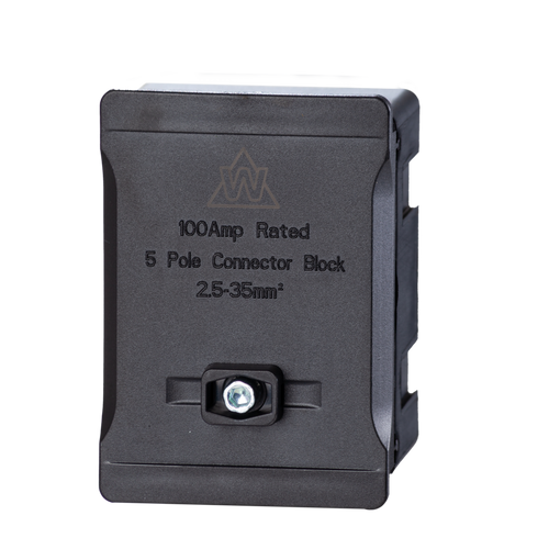 5 Way 100A Terminal Block – Black