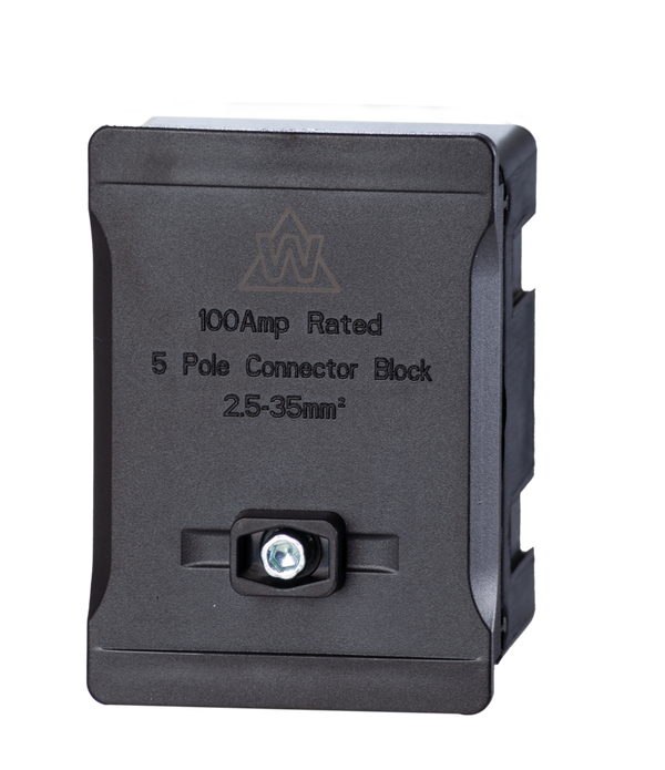 5 Way 100A Terminal Block – Black