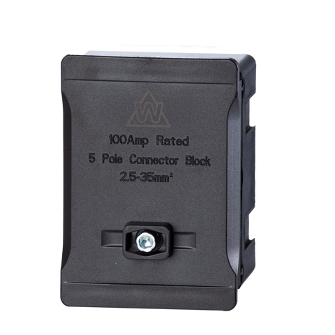 5 Way 100A Terminal Block – Black