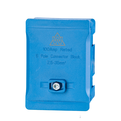 5 Way 100A Terminal Block – Blue