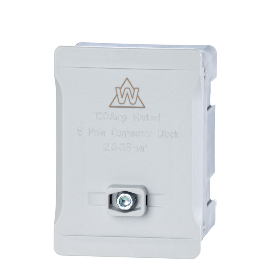 5 Way 100A Terminal Block – Grey