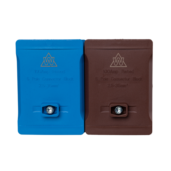 5 Way 100A Terminal Block – Brown