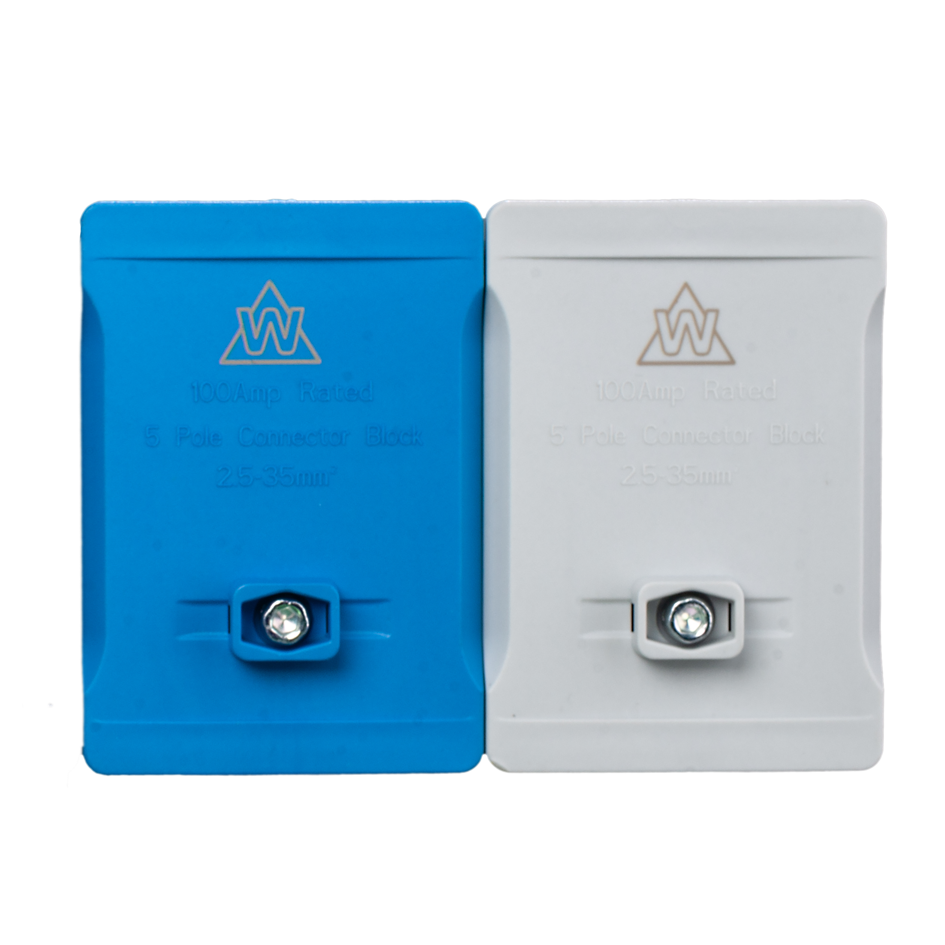 5 Way 100A Terminal Block – Blue