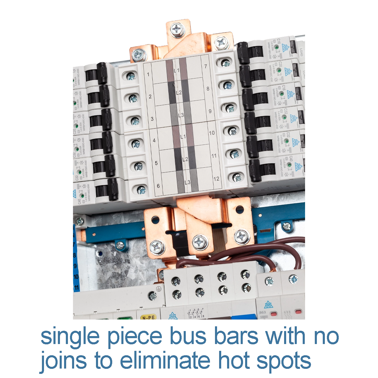 125A 3 Phase Distribution Board – 8 Way (WTPN08-125SP)