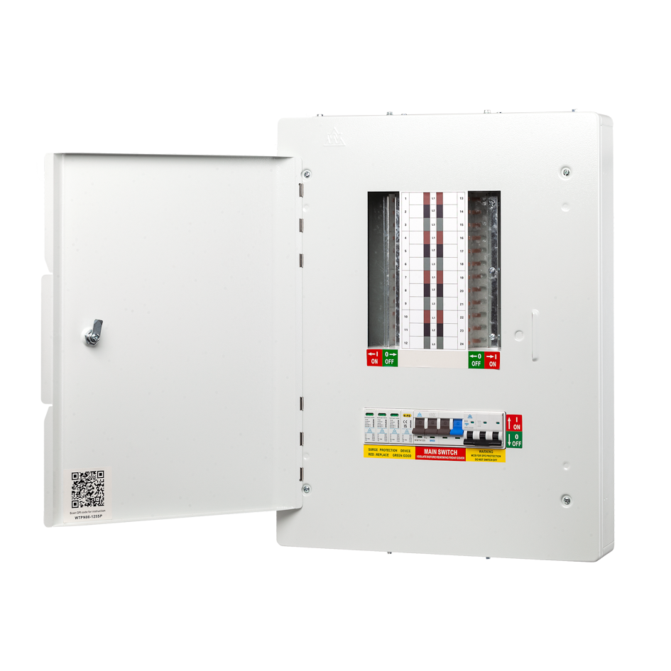 125A 3 Phase Distribution Board – 8 Way (WTPN08-125SP)