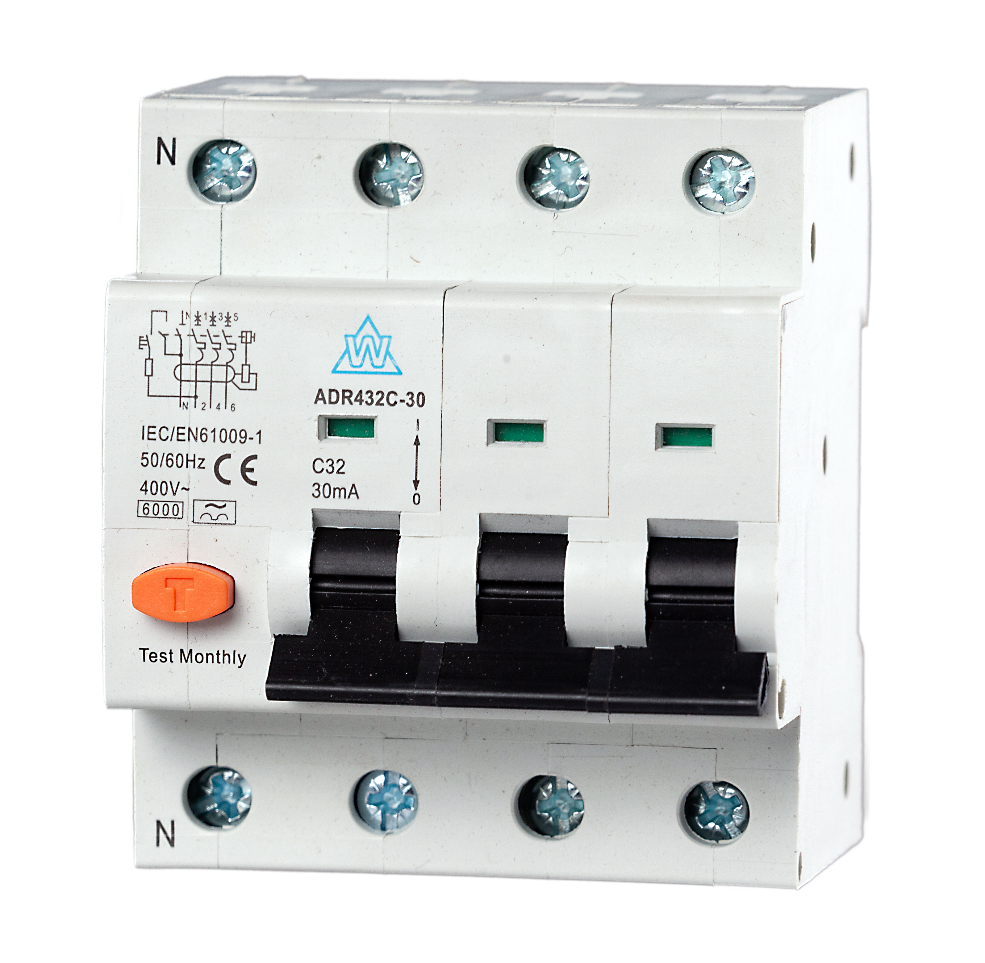 High Immunity Type A 4 Pole RCBO – 32A C Curve (ADR432C-30)
