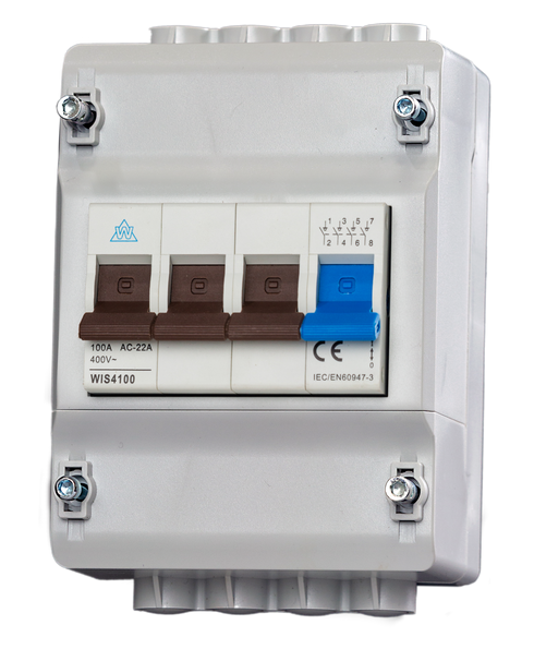 4 Pole Meter Isolator With twin screw terminal main switch