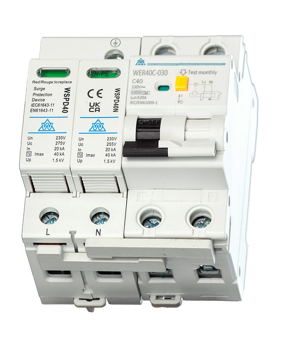 Type A RCBO with Surge Protection solus pack