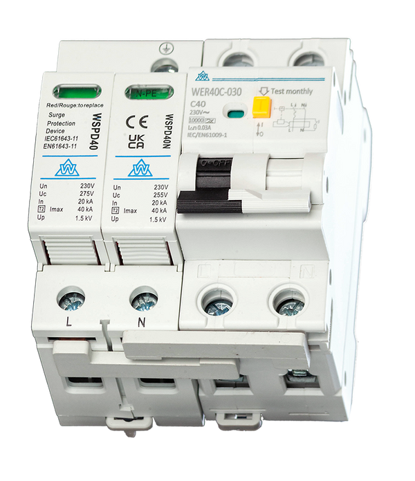 Type A RCBO with Surge Protection solus pack