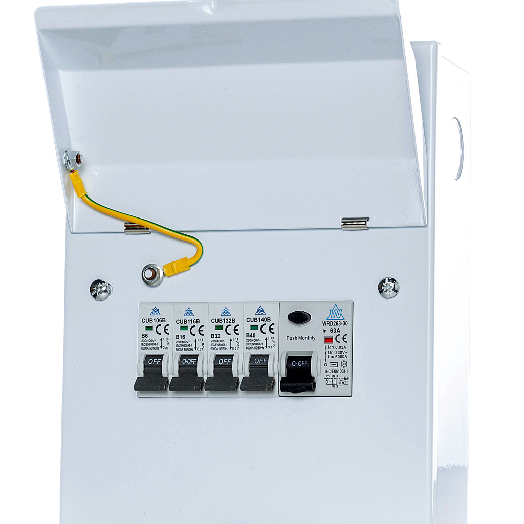 4 Usable Way Consumer Unit C/W RCD and 4 MCBs of Your Choice
