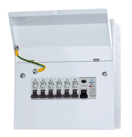 6 Useable way Consumer Units with RCD and 6 MCBs of choice (WMCURC8/6)