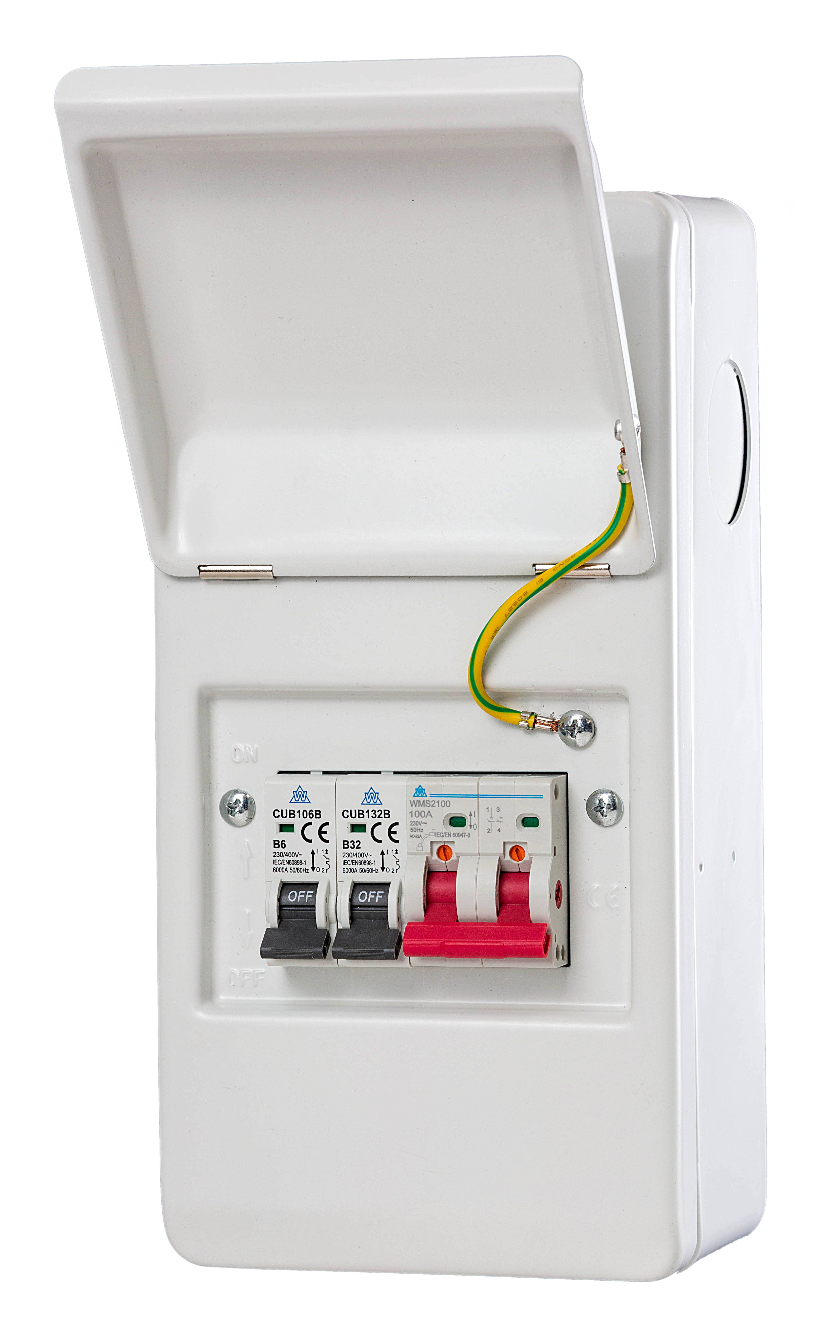 IP40 Metal Garage Unit – 100A Main Switch + 6A & 20A MCB (WMMS/620)